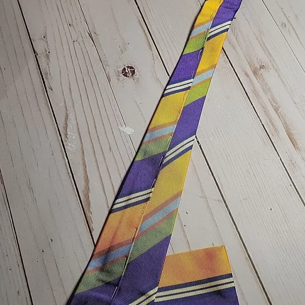 Robert Jensen Colorful Silk Tie New